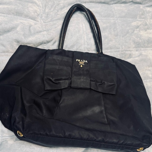 Prada Black Mini Bag with Bow - Picture 2 of 7